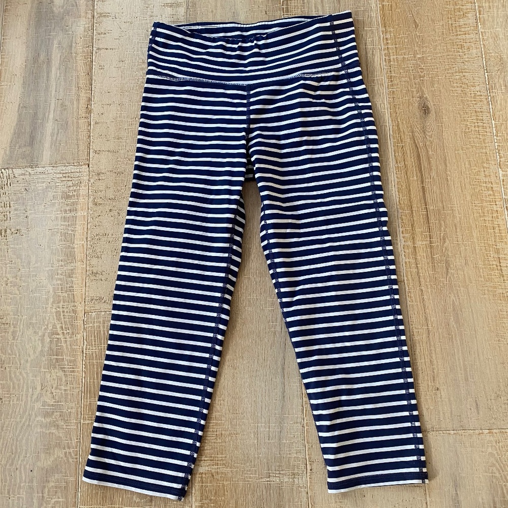 Athleta Leggings Sz. S Navy Blue / White